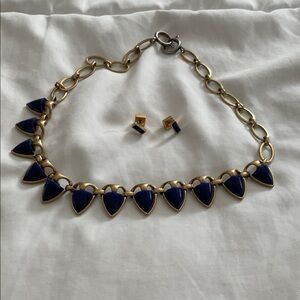 Stella & Dot Gold and Blue Necklace